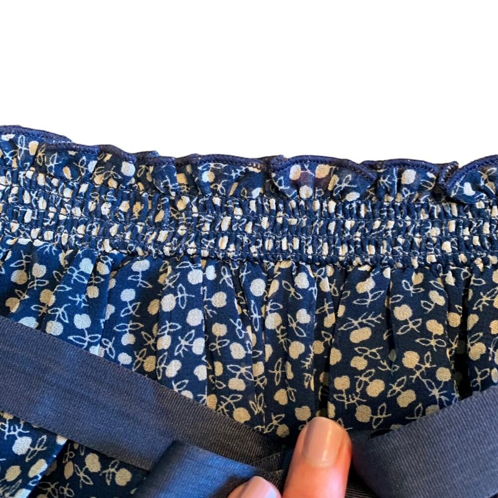 Betsey Johnson Womens blue mini flowers skirt size Large - Picture 3 of 4